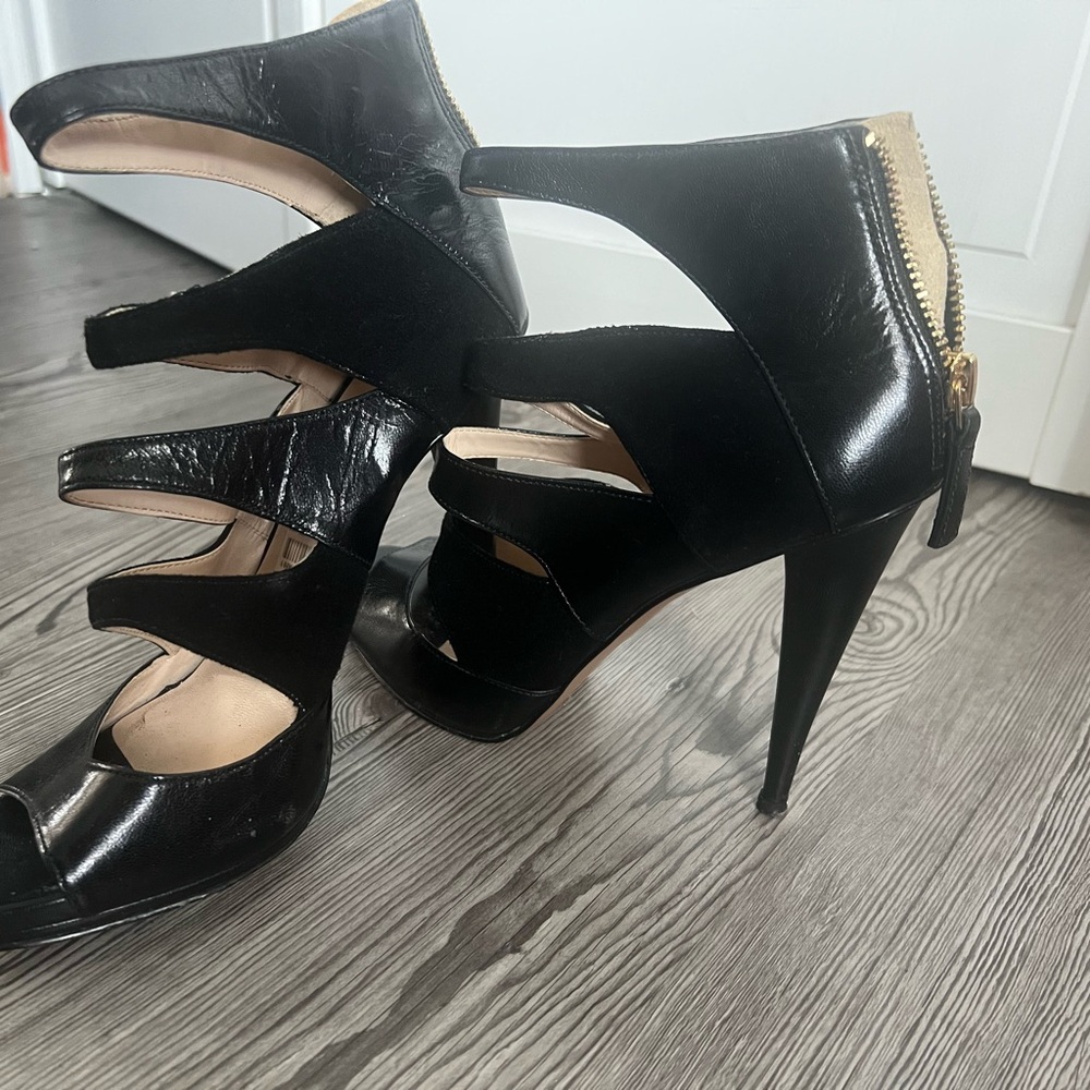 Elegant Black High Heel Sandals